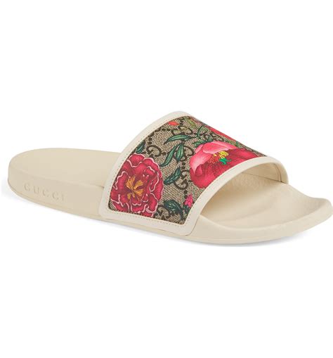 gucci floral platform slides|gucci floral slides nordstrom.